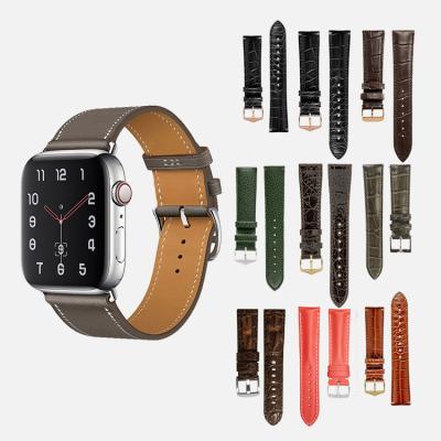 China Fanshion Butterfly Buckle Band Making Machine Suede Belt 24mm Men 8mm Genuine Leather Watch Strap for sale