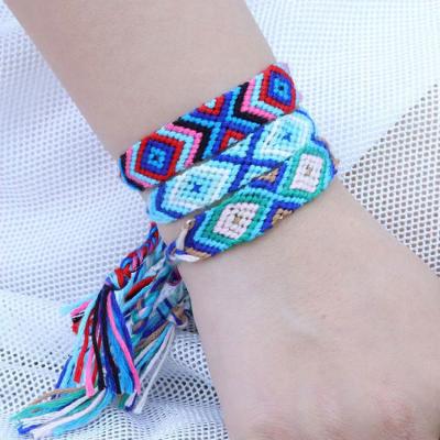 China New TRENDY style multi colors leather rope friendship braided handmade adjustable woven braided bracelets friendship bracelets for sale