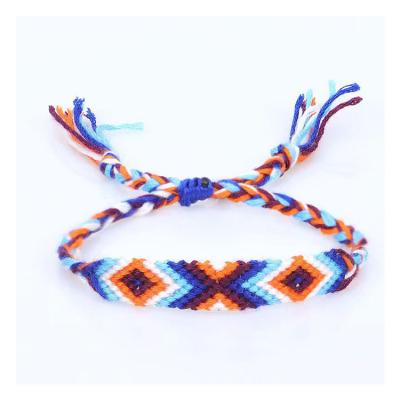 China 2021 FASHION Braided Bracelets Europe and America Hot Selling Nepal Style Rainbow Lucky Transit Friendship Hand Handmade Bracelets for sale