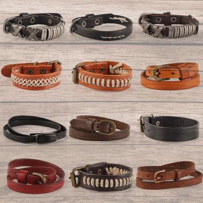 China Free Customized Ebay XL Men's Wrap Svg Brown Leather Bracelet With Names for sale