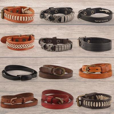 China Customized Price Upcycle Quartz Thin Clear Wrap Leather Bracelet With Gold Skull for sale