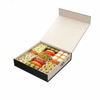 Cina Scatola riciclabile di Matte Varnish Cardboard Packaging Sushi in vendita