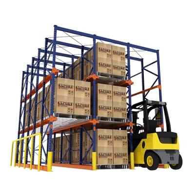 China Corrosion Protection Warehouse Storage Steel Pallet Rack Drive In Racking for sale