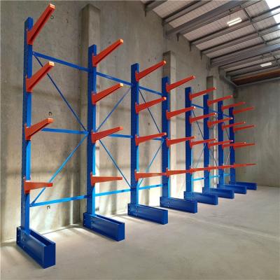 China Corrosion protection warehouse stretching arm cantilever rack steel pipe warehousing cantilever rack for sale