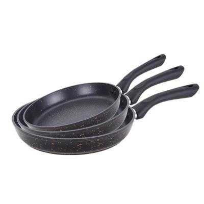 China Non Stick Fry Pan Wok Manufacturers Marble Cooking Modern Cookware Set Aluminum Kitchen Pots for sale