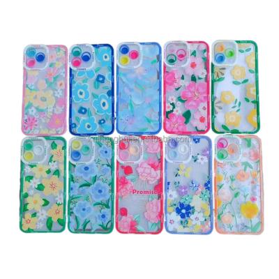 China 2022 Colorful Custom Flower Pattern Logo Oil Painting Shockproof UV Printed Women Phone Case For 13MINI/5.4 13/6.1 13PRO/6.1 13PRO MAX. for sale