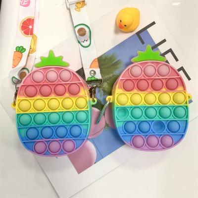 China Amazon Hot Sale Selling Funny Educational Silicone Pushing Noise Relaxation Stir Toy Silicone Bag Pop Bag Cell Phone Bag for sale