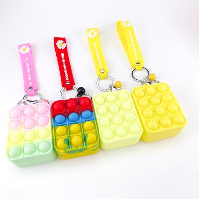 China 2021 Simple Dimple Fidget Bag Popper Sensory Bubble Mini Popping Bags Push Pop Silicone Jumping Person Toy for sale