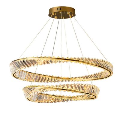 China Modern Ceiling Gold Luxury Crystal Store Lights Lampara Colgante Chandelier Pour Living Room Chandeliers and Pendant Lights for Kitchen Island for sale