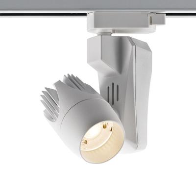 China New Minimalist Retail Adjustable Rail Shop Lighting 15W 30W 35W LED Spot Light Showroom COB Track Light System Fixture for sale