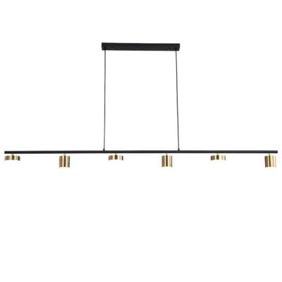 China Minimalist modern gold black decorative loft dining bar lustri spalni 4 5 6 heads 32W 39W 48W LED ceiling light pendant lamp lamparas for sale