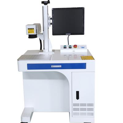 China ZPG-Laser 3D Fiber Laser Marker Color Mask 3D Metal Fiber Laser Marking Machine 20W 30W 50W With Rotary for sale