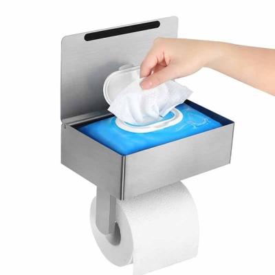 China Modern Punch Free Standing Toilet Paper Holder Kitchen And Bathroom Wall Mounted Paper Towel Holder for sale