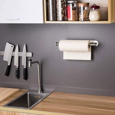 China Modern Multifunctional 304 Stainless Steel Wall Mounted Kitchen And Bathroom Paper Towel Holder for sale