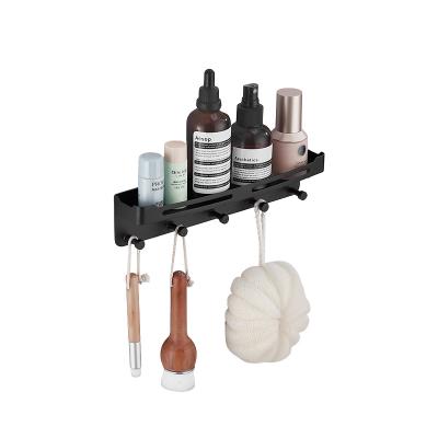 China Ergonomic Durable Hotel Wall Mounted Stainless Steel Stocked Head Rack With 5 Aluminum Hooks for sale