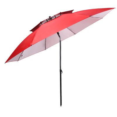 China 2020 Large Outdoor Furniture Protection Double Layer UV Wind Proof Outdoor Fishing Umbrella for sale