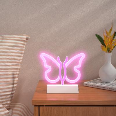 China 2021 Office Cable Strip Neon Butterfly Wings Neon Tube Light For Bedroom Decoration for sale