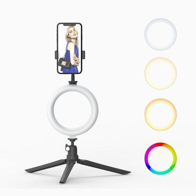 China Mini Wholesale 6 Inch Rotating Plastic Selfie Light Ring Fill Light Cheapest Led With Controller For Sale for sale