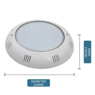 China High Quality ABS+PC Wall Mounted Swimming Pool Lights Lighting Underwater Led Pool Light 24w for sale