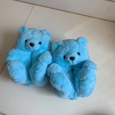 China Fashion trend trend animal slippers teddy bear bedroom animal slippers teddy bear plush animal cute cheap custom cute slippers for sale