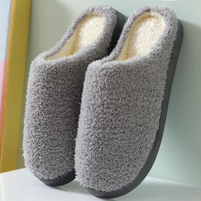 China Omori Warmth Cotton Ladies Non-Slip Pure Plush Furnishing High Indoor Ladies Slippers for sale