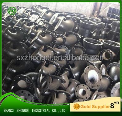 China Malleable Cast Iron Pipe Fittings Double Flanged Bend DI / 90 Degree Elbow for sale