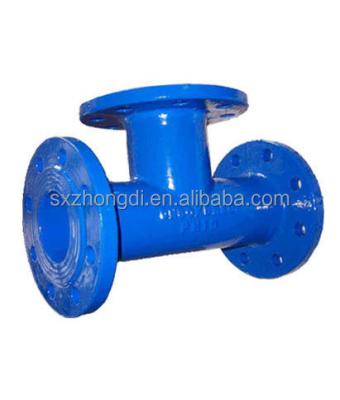 China Malleable Cast Iron Malleable Pipe Fittings All Flanged Tee / Reducing Tee Class k14- k18 for sale