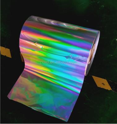 China Seamless Rainbow Holographic PET Lamination Film For 15 Micron Wet Lamination Process for sale