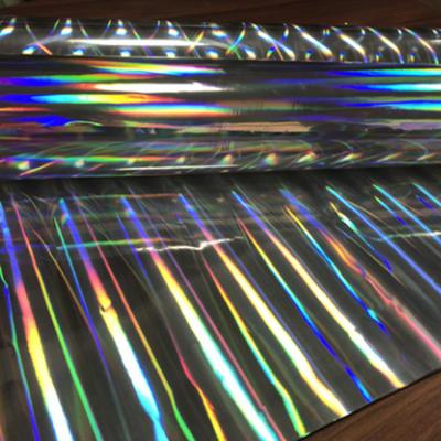 China Multiple Extrusion Laser Embossed PET Rainbow Holographic Film For Decoration for sale