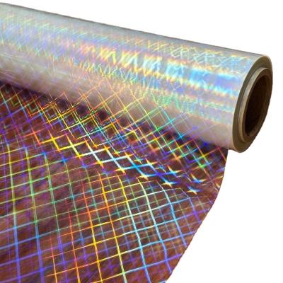 China Moisture Proof Small Grid Transparent BOPP Laminating Film Roll For Other Gift Craft for sale