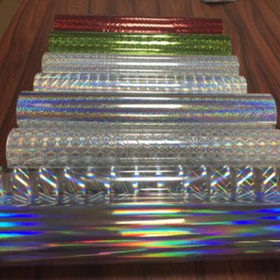 China Packaging Decoration Holographic Vinyl Film with UV Offset/Silk Screen/Flex Printing for sale