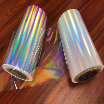 China Transparent Self Adhesive Holographic Sticker Film Waterproof For Iridescent Lamination for sale