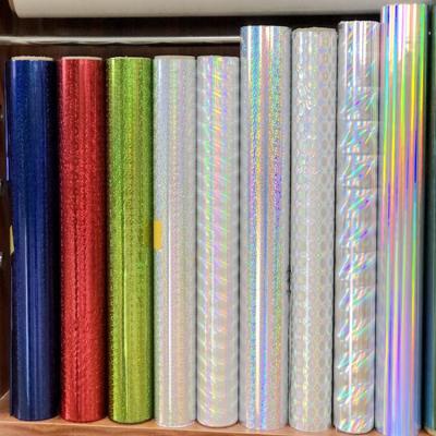 China Transparent Self Adhesive Holographic Film Roll Soft Hardness For Laser Printer for sale