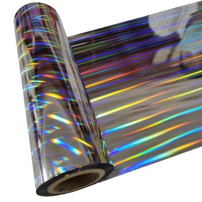 China 12 micron Zevenkleurige holografische MET-laminatiefilm voor papierplaten en printig Te koop