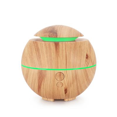 China Custom Logo 180ml USB Outdoor Mini Portable Car Air Ultrasonic Wooden Aroma 5v Diffuser for sale