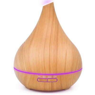 China Outdoor Ultrasonic Mist Diffuser Wooden Grain Aroma Diffuser 400ml 2022 for sale