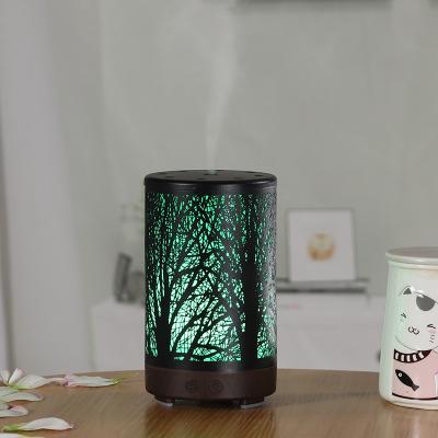 China Household 100ML Tree Design Iron Made Aromatherapy Ultrasonic Metal Aroma Diffuser For Home for sale