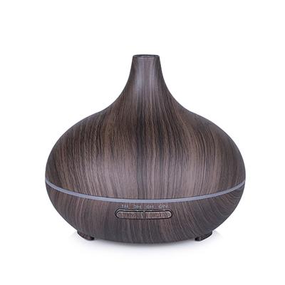 China 300ml Outdoor Aromatic Wood Grain Essential Oil Ultrasonic Fragrance Diffuser With Timer Setting for sale