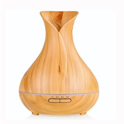 China 400ml Outdoor Wooden Ultrasonic Diffuser For Essential Oil Aromatherapy Diffuser Machine Cool Mist Humidifier for sale