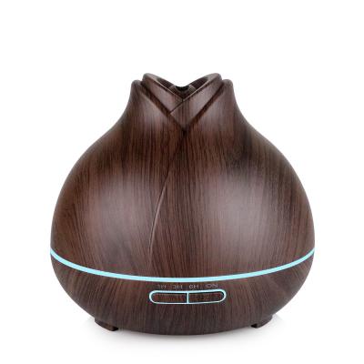 China Outdoor Colorful Modern Home Fragrance Diffuser Therapeutic Grade Wooden Air 400ml Oil Diffuser for sale