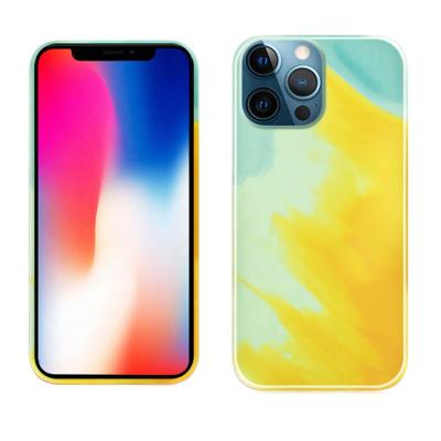 China Unique Anti-drop Watercolor Phone Case For iPhone 13 Abstract Art Fashion TPU Cover With Microfiber Lining For iPhone 12 11 pro max for sale