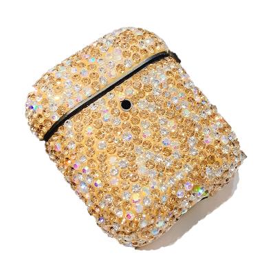 China Fashionable Luxury Women Diamond Case For Airpods Girls Bling Sparkly Cover Device For Airpods Cover for sale