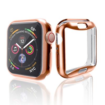 China Case For Apple Watch 38mm 40mm 42mm 44mm Chrome TPU Watch Case For Apple Watch 40MM 44MM Element Screen Protector Case Cover For iWatch 4 Series 6 Se 5 3 2 for sale