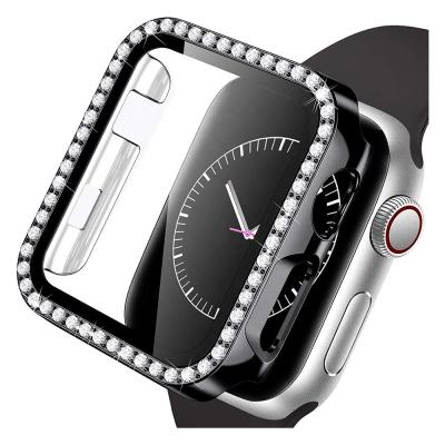 China Case For Apple Watch 38mm 40mm 42mm 44mm Hot Selling For Apple Watch Luxury Diamond Case 38mm 40mm 42mm Hard Bumper Cover 44mm Bling For iWatch 4 3 Series 6 SE 5 for sale