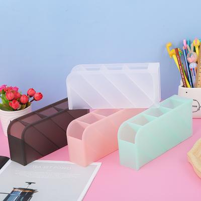 China Pen and Cosmetics Organizer Slant Organizer Desk Lipstick Holder Fancy Color Storage for Cosmetics for sale