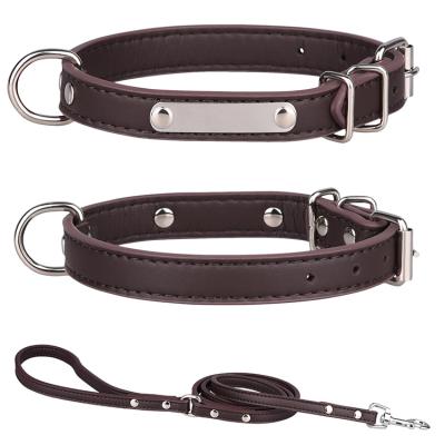 China Viable Hot Selling Dog Accessories Soft Studded Fiber Dog Collar And Dog Leash for sale