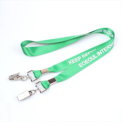 China Diversified Customized Promotional Cheap Polyester Silk Screen Lanyard With Buckle for sale