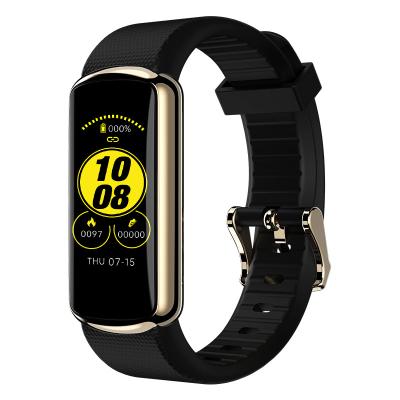 China Popular MP3 Playback D4 Metal Case BT Call Rejection Music Control Fitness Health Watch Band Smart Watch Bracelet for sale