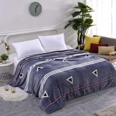 China PORTABLE Wholesale Hot Sale Custom Knitted Printing Fleece Flannel Blanket for sale