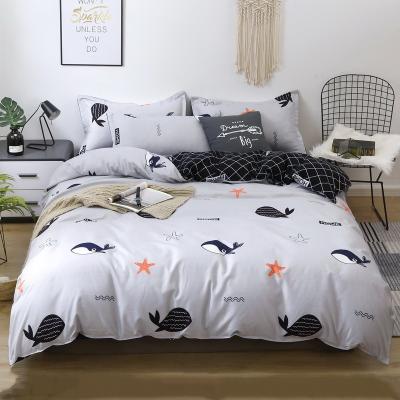 China Disposable Bedding Printed Bed Sheet Set 1 Fitted Sheet 1 Flat Sheet And 2 Pillow Cases for sale